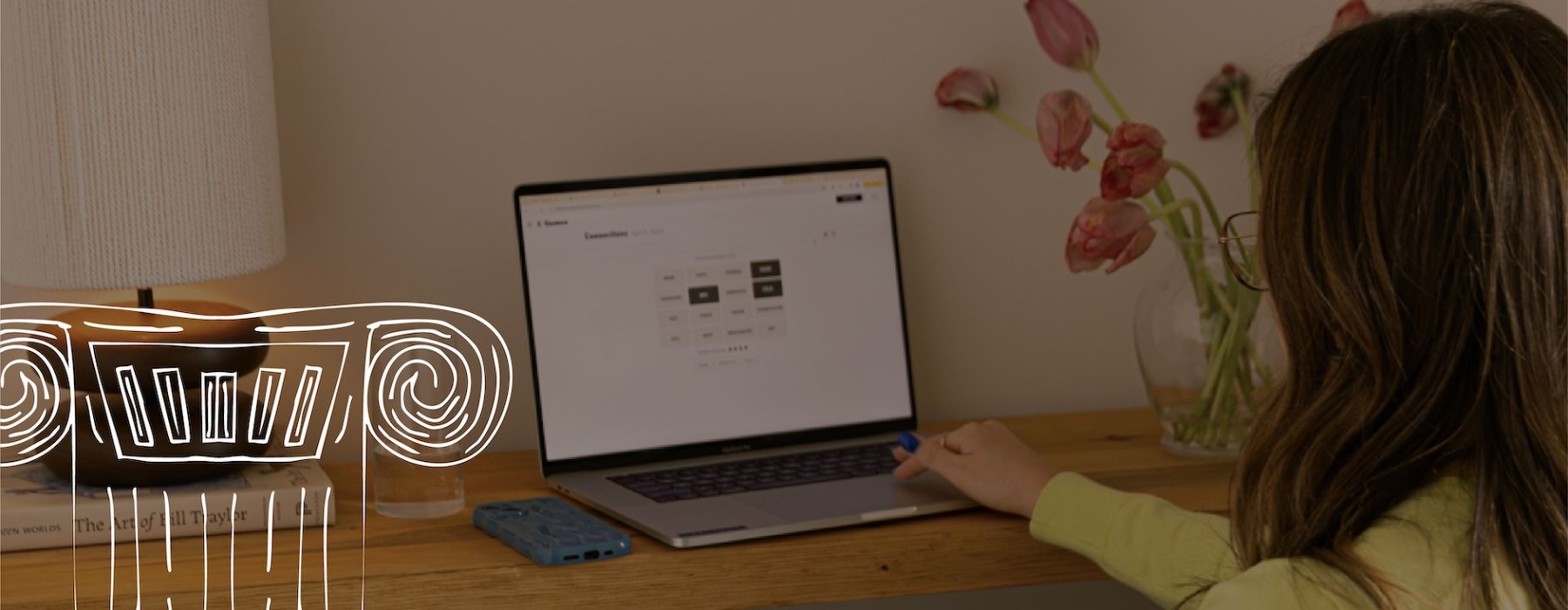 woman working on her laptop