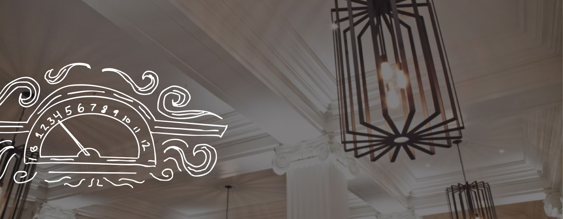 ceiling with stylized lighting